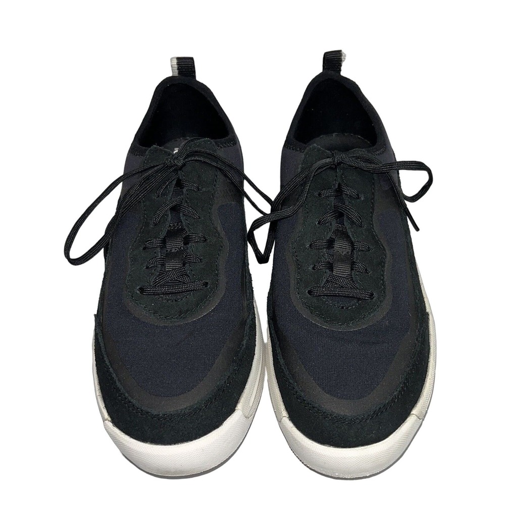 Sorel Women's Ona 503 Low Sneakers Size‎ 9 Black Leather Suede & Textile Mix EUC